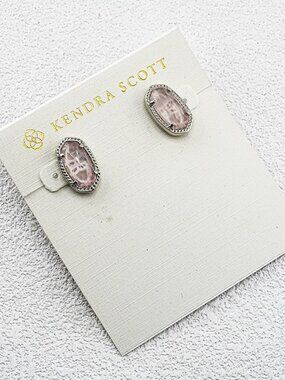 Kendra Scott Rose Quartz Stud Earrings